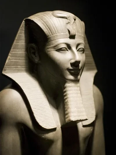 Ancient Egyptian pharaoh statue or relief representing the era of Pharaoh Shishak (Shoshenq I), who invaded Israel after the death of Solomon